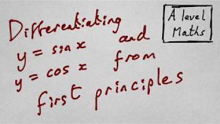 A level Maths Differentiating sinx and cosx from first principles [upl. by Lorien226]