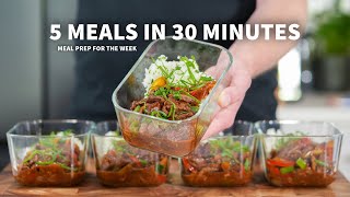 FAST Pepper Steak Stir Fry Meal Prep in 30 Minutes [upl. by Cristabel]