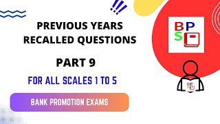 Part 9 Previous Years Recalled Questions for Bank Promotion Study bankpromotion bankpromotionexam [upl. by Tasia]