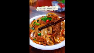 Beef mushroom sizzling shorts shortsfeed beefrecipe mushroom sizzling recipe restrurant [upl. by Nodnorb]