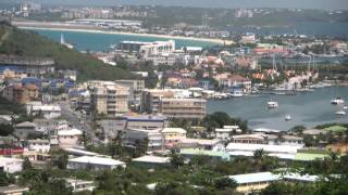 St Maarten  aerial view from downtown [upl. by Gide]