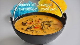 അമ്മ സ്പെഷ്യൽ വെണ്ടയ്ക്ക പാൽ കറി  Nadan Vendakka Pal Curry  Vendakka Mappas Ep525 [upl. by Ennaerb]