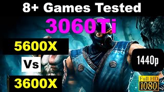 Nvidia RTX 3060 Ti  Ryzen 5600X vs 3600X  8  Games Tested Benchmarks [upl. by Mozart558]