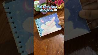 Pink glow 🌙 art painting watercolor aesthetic paintingtechniques shorts [upl. by Marlie102]