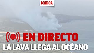 DIRECTO erupción en La Palma la lava llega al océano creando una enorme nube [upl. by Utham219]