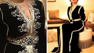 Top Caftan Noir Collection Lux 2017 آخر صيحات القفطان المغربي باللون الاسود [upl. by Aisercal]