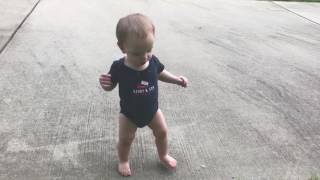 Cute 11 Month Old Baby Walking [upl. by Broder]