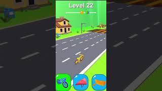 Shape shifting💃🌈🚘Crazy Hyper Casual Game shorts shapeshiftingmobilegame hypercasualgames [upl. by Jodoin317]