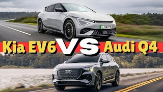 Kia EV6 AWD 2024 VS Audi Q4 e tron Sportback 50 2024 [upl. by Enowtna992]