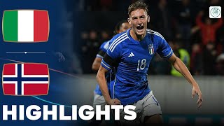 Italy vs Norway  Highlights  U21 Euro Qualification 17102023 [upl. by Farica]