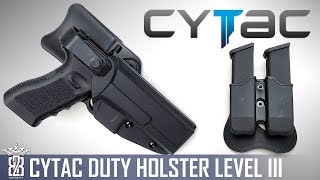 Cytac Duty Holster Level III Glock 17 Dienstholster  IPSC  Magazin [upl. by Amitie]