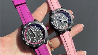 UNBOXING Breitling Endurance Pro 38 Purple Pink Blue Red White [upl. by Anyaj]