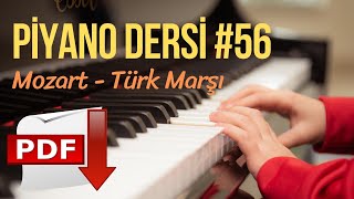 Piyano Dersi 56  Mozart  Türk Marşı Orta Seviye Piyano Kursu Piyano Eğitimi [upl. by Annaiel599]