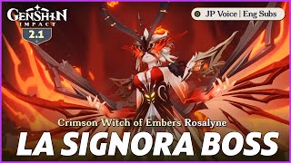 SIGNORA BOSS FIGHT First Encounter  Genshin Impact 21  Japanese Voice English Subs [upl. by Reerg]