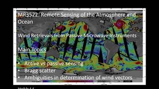 Module 44 Passive Microwave Wind Retrievals [upl. by Ahsiya]