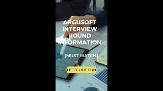 Argusoft Interview Round information part 2  Must Watch [upl. by Ariaec]