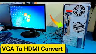 Computer Me VGA To HDMI Kaise Chalaye  VGA To HDMI PC Me Connect Kaise Kare  VGA To HDMI [upl. by Godewyn]