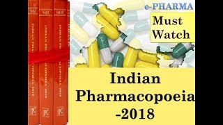 Indian Pharmacopoeia IP  2018 [upl. by Pollerd]