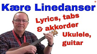 Kære Linedanser  Lyrics Tabs Becifring  Per Krøis Kjærgaard play along [upl. by Brenk]