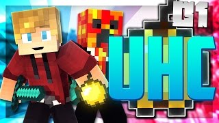 MINECRAFT DOUBLE HEALTH YOUTUBER UHC wPrestonPlayz 1 Minecraft Ultra Hard Core [upl. by Karyn986]