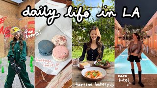 weekly vlog 🧁 keeping busy feeling happier LA restaurant amp cafe recs brand events upcoming trips [upl. by Mazlack]