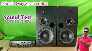 10 Inch 3 Way Speaker Box Sound Test 🔊 10inch speaker box [upl. by Ryle]