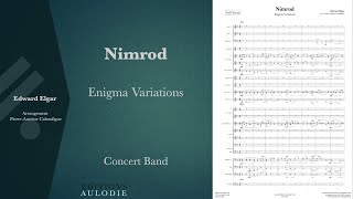 Enigma Variations  Nimrod  Edward Elgar score for concert band [upl. by Anippesuig775]