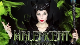 MALEFICENT MAKEUP TUTORIAL  Halloween 2014 [upl. by Harwilll878]