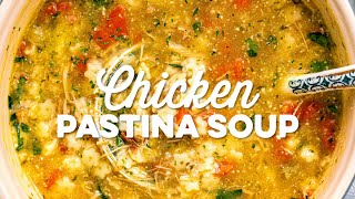 Chicken Pastina Soup  Supergolden Bakes [upl. by Erlandson216]