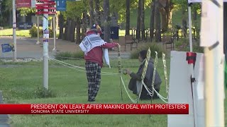 Sonoma State University president placed on leave following controversial deal with protesters [upl. by Ellesij60]