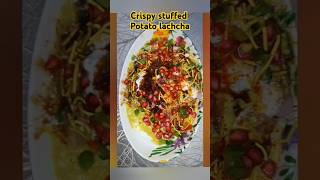 Crispy stuffed potato lachcha viral recipe crispy tikki street food yummy yutubeshorts [upl. by Witcher742]