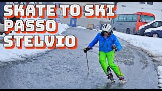 InlineSki technique demonstration  Skate to ski Stelvio [upl. by Eibber]