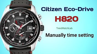 Citizen EcoDrive H820 manually time setting  TrendWatchLab  Radio controlled [upl. by Beaulieu]