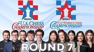 2024 US Chess Championships Round 7 [upl. by Savdeep]