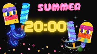 20분 귀여운 아이스크림 여름 타이머Timer for kids 20 minutes [upl. by How]