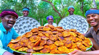 KARI IDLI  Meat Inside Idli Recipe Cooking In village  Stuffed Idli Recipe  Mutton keema Recipe [upl. by Ponce]