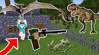 CASA MAIS PROTEGIDA CONTRA OS DINOSSAUROS NO MINECRAFT [upl. by Imij]