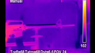 THERMAL INFRARED VIDEO AR15 firing in Mid Infrared [upl. by Saum]