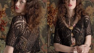 22 Lace Jacket Vogue Knitting Early Fall 2011 [upl. by Ecinaj]