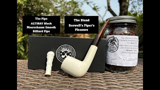 Boswell’s Pipers Pleasure  a closer look at my 1st ALTINAY Block Meerschaum Smooth Billiard Pipe [upl. by Anniram]