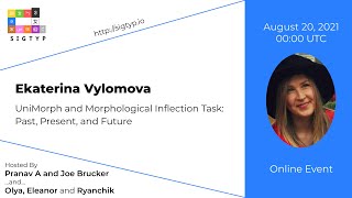 SIGTYP Lecture Series Ekaterina Vylomova UniMorph and Morphological Inflection Task Part 1 [upl. by Netty]