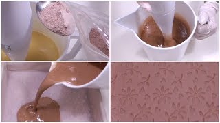 SAPONE ALLARGILLA ROSA CON RICAMO  DIY Embroidered Pink Clay Soap [upl. by Reina]