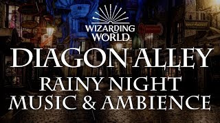 Harry Potter Music amp Ambience  Diagon Alley  Rainy Nighttime Sounds for Sleep Study Relaxing [upl. by Licht]