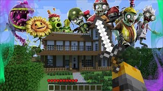 GIANT PLANT VS ZOMBIES APPEAR IN MY HOUSE IN MINECRAFT  Minecraft Mods [upl. by Suzanne15]