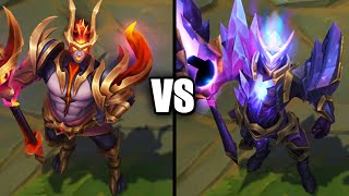 Nightbringer Jarvan vs Dark Star Jarvan Skins Comparison League of Legends [upl. by Zildjian]