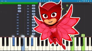 PJ Masks Song  Hey Hey Owlette  Piano Tutorial [upl. by Ainekahs180]