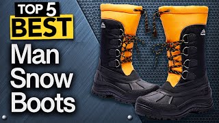 ✅ TOP 5 Best Snow Winter Boots For Men  Today’s Top Picks [upl. by Harimas]