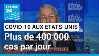 Covid19 aux EtatsUnis  plus de 400 000 contaminations par jour avec le variant Omicron [upl. by Trbor]