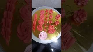 Cake design Nozzle design Cake crem flower [upl. by Anirdua]