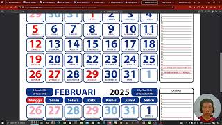 Template Kalender 2025 Hijriah amp Jawa Resmi SKB Menteri CDR AI PDF JPG [upl. by Ylicic]